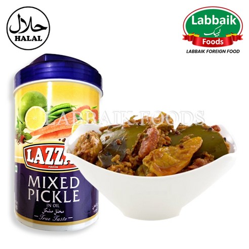 LAZZAT Mixed Pickle in Oil 1kg 믹스 피클, 1개