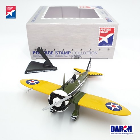 다론 비행기모형 보잉 P26 피슈터 Boeing P-26 Peashooter 단엽 전투기 다이캐스트 1대63 Daron Postage Stamp PS5560-2 스카이월드