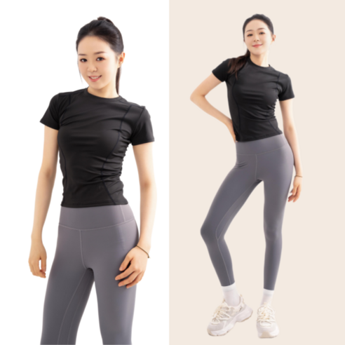 활력 넘치는 하루를 위한 완벽한 선택, 노리엘 요가 필라테스 2종 운동복 세트