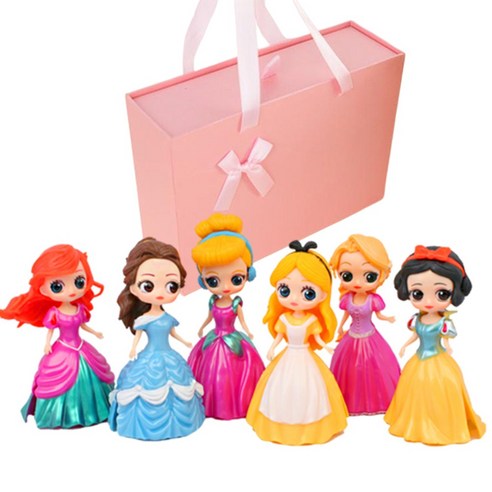 캐보트 클립인형 (+핑크 선물박스) 왕눈이 공주 인형놀이 세트 어린이 인형옷입히기 공주클립인형 공주인형 옷갈아입히기 여자아이인형 관절인형, 클립인형 24종+핑크선물박스, 1개