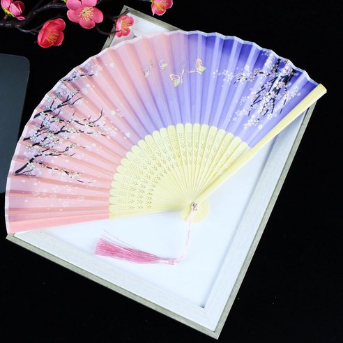 연리지돌담 부채 봄 여름 fan spring summer, 1개, 4