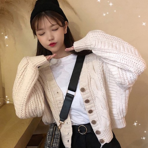 리카 베이글 포근 니트 가디건
