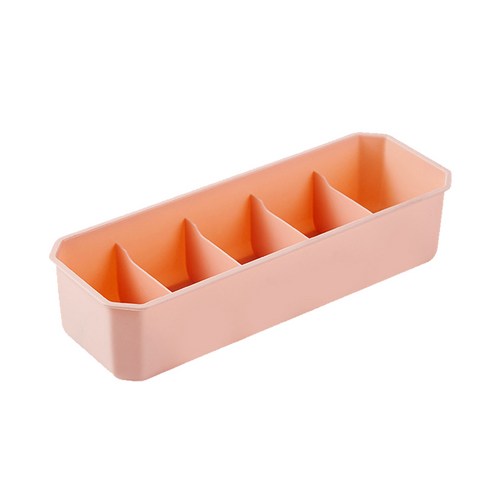 [LF] 양말 내의 수납함 홈 플라스틱 기숙사 적층형 벽장 테이블 수납함, Pink_5grids