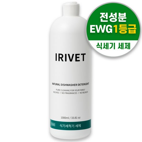 아이리벳 1종 식기세척기 액체 세제, 1000ml, 1개