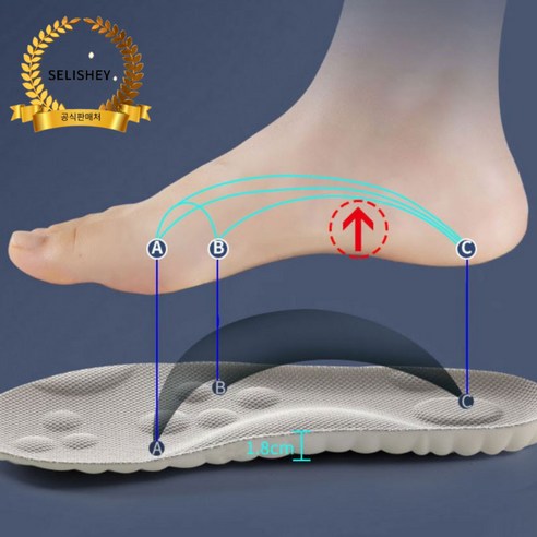 셀리셰이 족저근막염 군인깔창 키높이 남여공용 깔창