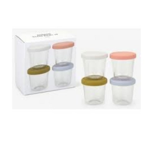 데일리라이크 봉봉 유리 이유식 용기 캡타입 210ml x 4종 세트, 콤비네이션, 1세트