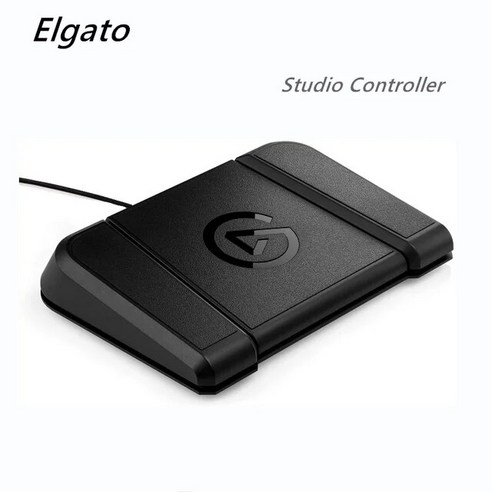 스트림덱  Elgato 스트림 데크 페달 핸즈프리 스튜디오 컨트롤러 3 매크로 풋 스위치 Mac 및 PC와 작동, 1) Black