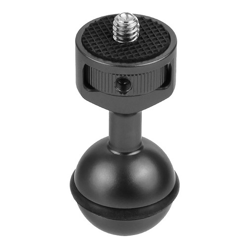 노 브랜드 1 인치 볼 헤드 ~ 1/4 나사 마운트 어댑터 360 GoPro Hero 9 8 7 5 액션 카메라 라이트 용 회전 가능