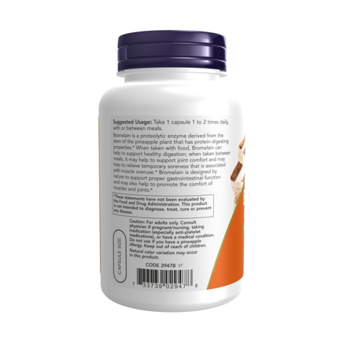 나우푸드 브로멜라인 2400GDU/g-500mg 베지 캡슐, 120정, 2개