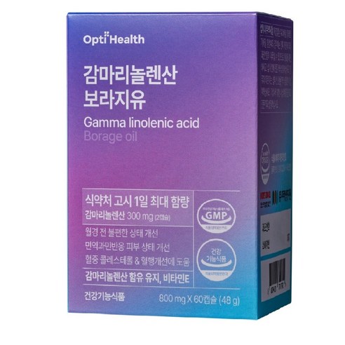옵티헬스 감마리놀렌산 보라지유 60캡슐, 4개