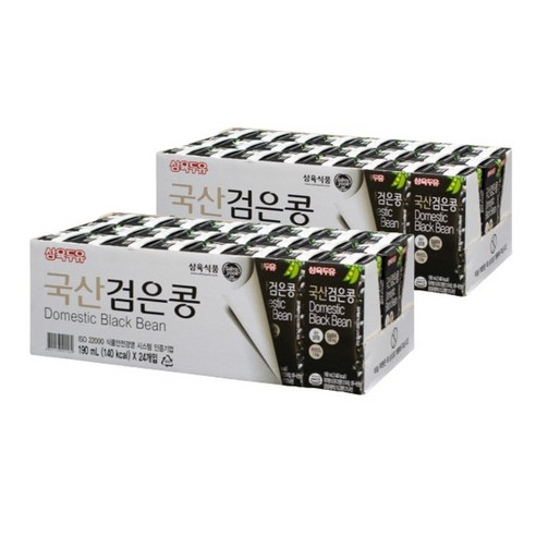 삼육 국산 검은콩 두유 190ml, 48개