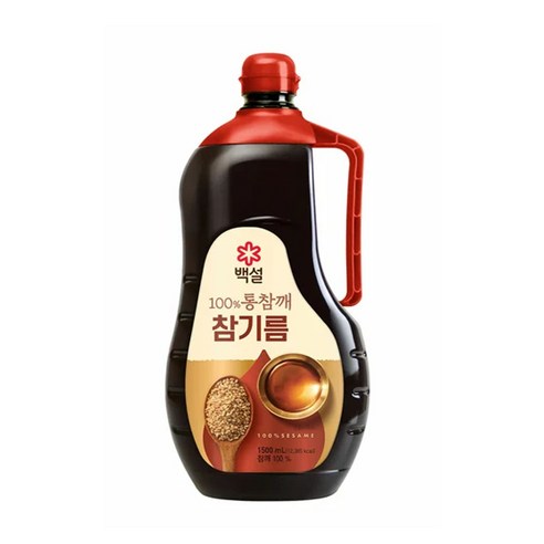 (실온){백설]100%통참깨참기름, 1.5L, 1개