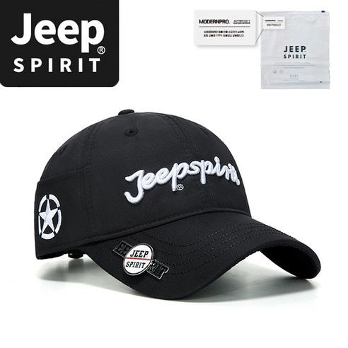JEEP SPIRIT 스포츠 캐주얼 골프모자 CA0650, 블랙, 1개