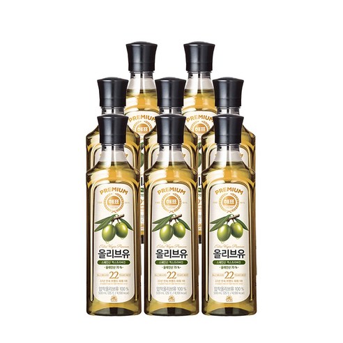 해표 압착 올리브유, 500ml, 8개