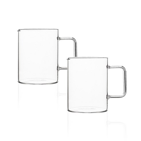 리스엘비 내열유리 머그컵, 2개, 220ml