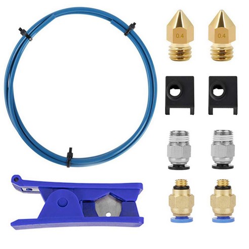 3D 프린터 키트 Capricorn 프리미엄 XS Bowden Tubing 2M PTFE 튜브 Ender 3/3 Pro / 5 CR-10 시리즈 / 10S / 20 / 20, 하나, 블루 & 실버 & 골드