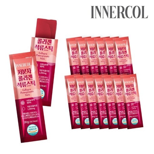 이너콜 저분자 콜라겐 석류 젤리 스틱, 20g, 120개