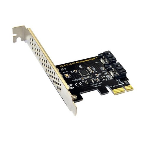 작은 PCI-E 어댑터 카드 PCI 익스프레스 SATA 3.0 7 핀 III 6G 확장 컨트롤러 어댑터 카드 보드 PC 데스크탑, 플라스틱, 검정