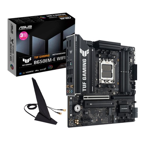 ASUS TUF GAMING B650EM-E WIFI STCOM 에이수스 컴퓨터 게이밍 PC 메인보드 AMD CPU추천 MainBoard
