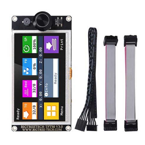 Retemporel BIGTREETECH TFT50 V3.0 프레스 스크린 12864LCD WiFi 무선 3D 프린터 부품 SKR V1.4 Turbo MINI E3 Ender3, 검은 색