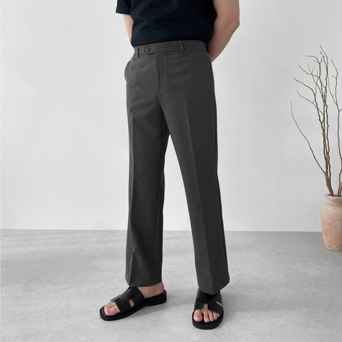 다이나믹피플 링클프리 스판 세미 와이드 밴딩 슬랙스