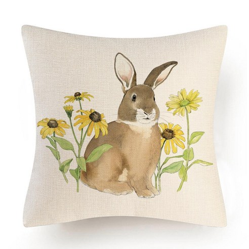 OEM Rabbit Easter Day Pillow Cover Sofa Cushion Custom Home DecorationLXQ210106130D, A