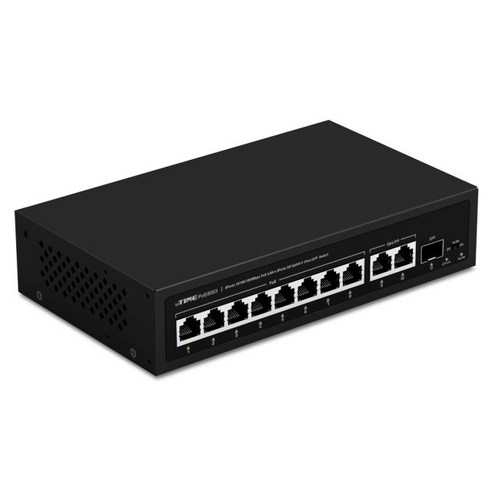 아이피타임 POE8003 POE LAN 8포트 기가 2포트 SFP 1포트 30W 120W VLAN 스위치 허브, 1개