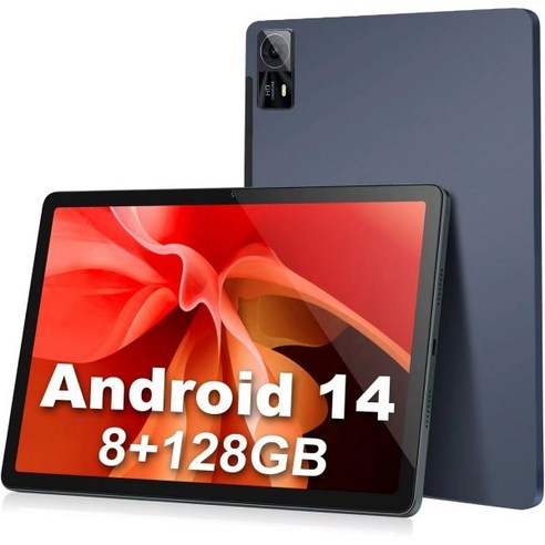 태블릿 11인치 Android 14 태블릿 옥타 코어 프로세서가 탑재된 2024 최신 태블릿 8GB RAM 128GB ROM 512GB SD 카드 확장형 1 300만 화소