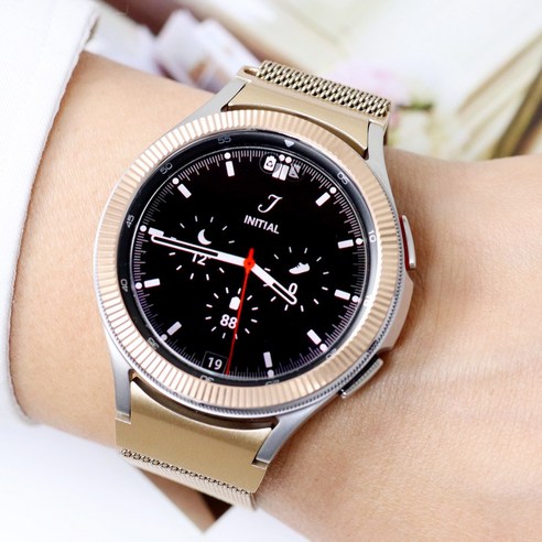 오르몽트 갤럭시워치4 클래식&워치4 밀레니즈루프 날개형 46mm 42mm 44mm 40mm 호환, 샴페인골드