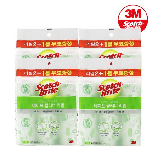 3M 스카치브라이트 테이프클리너 대형 리필 3P, 3개