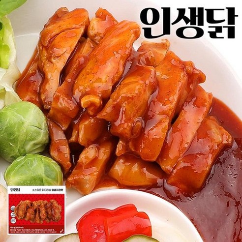 인생닭 소스담은 닭다리살 양념치킨맛 130g 50팩, 50개