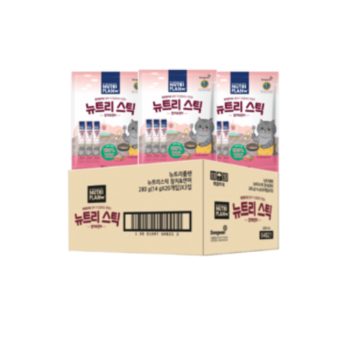 동원 뉴트리스틱 20개입 280g, 참치 + 연어 혼합맛, 14g, 3개