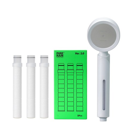 퓨어레인 3세대 9W 녹물 정수 필터 샤워기 헤드, 9W 실속 패키지, 1개
