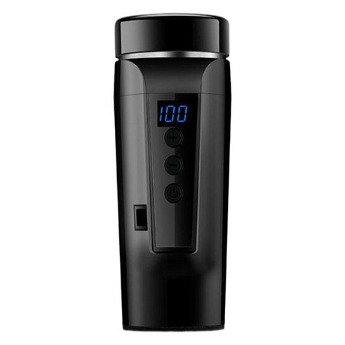 전기 자동차 가열 여행 머그 자동차 12 v/24 v 온수 보일러 자동차 자동차 트럭에 대 한 진공 절연 플라스크 온수, 검은 색, {"사이즈":"76x192mm"}, {"수건소재":"304 스테인레스 스틸"}