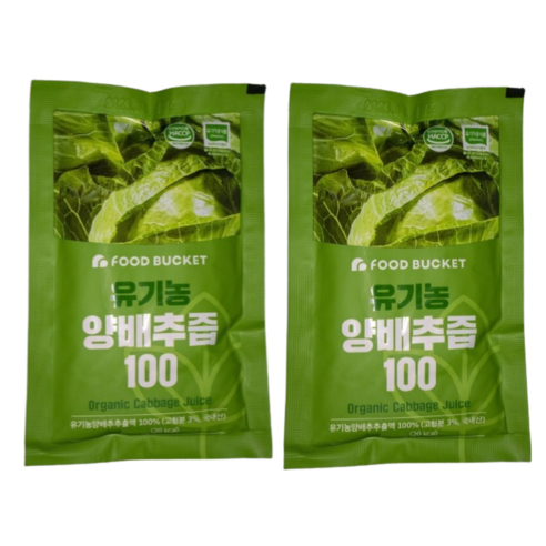 푸드버킷 유기농양배추즙, 100ml, 60개