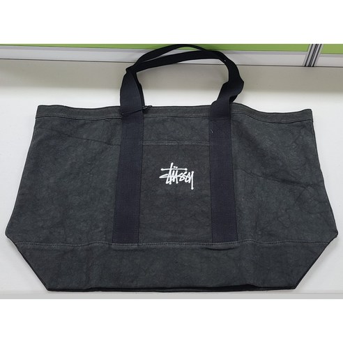 스투시 CANVAS EXTRA LARGE TOTE BAG - WASHED BLACK / ONE SIZE
