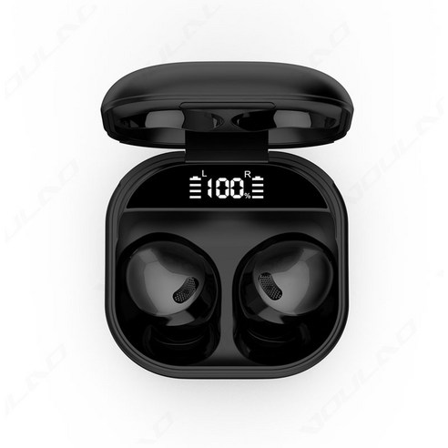 [LF] [LF] TWS 블루투스 5.1 이어폰 9D 스테레오 스포츠 방수 무선이어셋 마이크 이어폰, Black