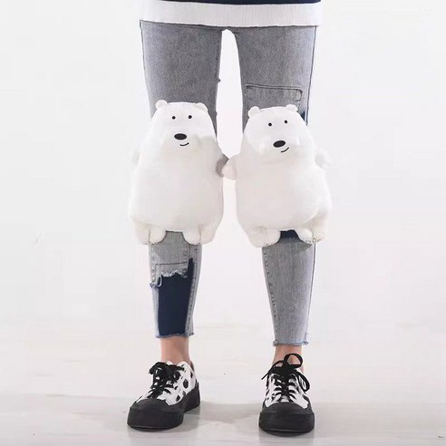 [레이블링] 부상방지 스노우보드 보호대 보드무릎보호대 무릎보호대 스키무릎보호대 고관절보호대 골반보호대 피겨무릎보호대 스키보호대 인라인 보호대어린이, 백곰, 1개