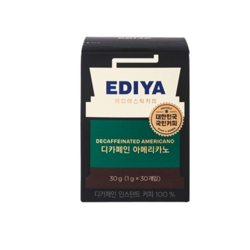 이디야 드림팩토리 디카페인 아메리카노 원두커피믹스, 1g, 30개입, 1개