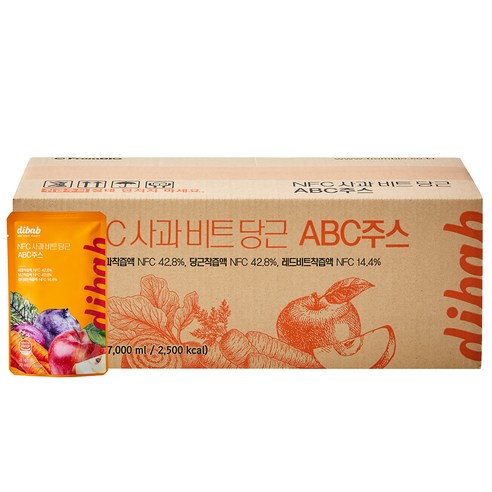 프롬바이오 NFC착즙 사과비트당근 ABC주스, 70ml, 100개