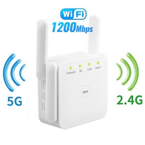 와이파이라우터 1200Mbps 와이파이 앰프 5G 무선 리피터 신호 익스텐더 네트워크 부스터 5 Ghz 장거리, 01 WHITE, 02 EU 플러그, 1개, 1) WHITE - EU 플러그