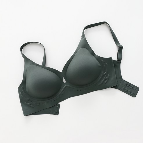 KORELAN 라텍스 면 무흔 모으기 브라 일편식 광면 편안 작은 가슴 무강 코일 처짐 방지 속옷 여자