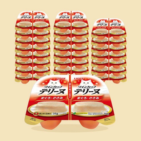 이나바 트윈컵 테린, 참치 + 닭가슴살 혼합맛, 35g, 24개