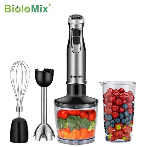 전동 머랭기 핸드 믹서 biolomix 4 in 1 고출력 1200w 침수 스틱 블렌더 는 다지기 및 스무디 컵 스테인레스 스틸 아이스 블레이드를 포함합니다., 3) 4 1 - 영국 플러그