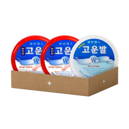 웰빙고운발 WHB 각질케어 보습 풋크림 레드케이스 100g x 2개 + 고운발 오리지날 100g 1개