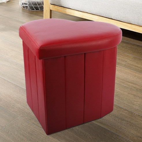 Linbao맞춤형 다각형 육각 원통 수납 의자, 맞춤형 하트 수납 의자 레드