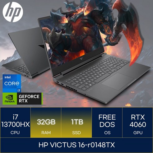 HP 2023 빅터스 16 코어i7 인텔 13세대 지포스 RTX 4060, Mica Silver, 512GB, 16GB, WIN11 Home, 16-r0148TX