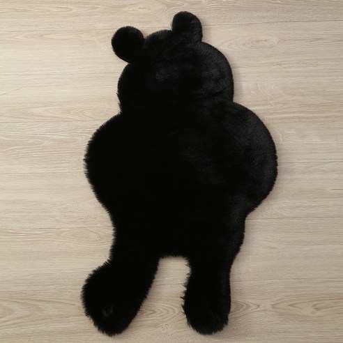 공장 공급 만화 귀염둥이 동물 이형 곰 카페트 거실 침실 출입구 매트리스 창문 장식 카페트, 블랙 비니