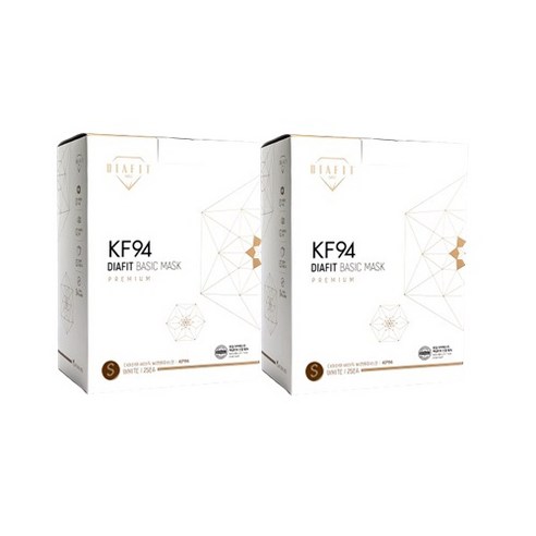 다이아핏 유아 KF94마스크 컬러새부리형 소형 8종 25매, 소형화이트, 2개, 25매입