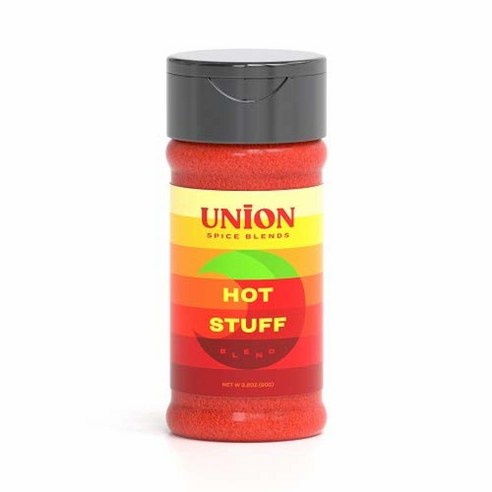 Union Spice Blends 시즈닝 블렌드 글루텐 프리 GMO 너트 코셔 85g3온스 핫 스터프 스파이스 258359, Hot Stuff Spice 258359